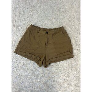 Ava & Viv Women’s Plus Size 1X Brown High-Waisted Cargo Shorts Summer Boho